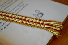 Load image into Gallery viewer, Handwoven Bookmark - "Golden Secrets"