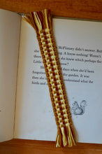 Load image into Gallery viewer, Handwoven Bookmark - "Golden Secrets"
