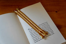 Load image into Gallery viewer, Handwoven Bookmark - "Golden Secrets"