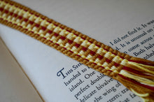Load image into Gallery viewer, Handwoven Bookmark - "Golden Secrets"