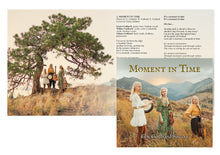 Load image into Gallery viewer, Two images showing a group of people with musical instruments under a tree, and another with mountains in the background.
